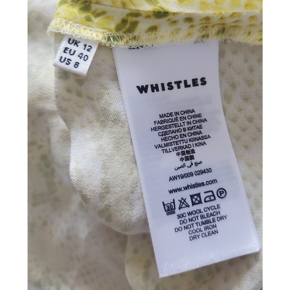 Whistles Yellow Multi Python Print Bias Cut Long … - image 3